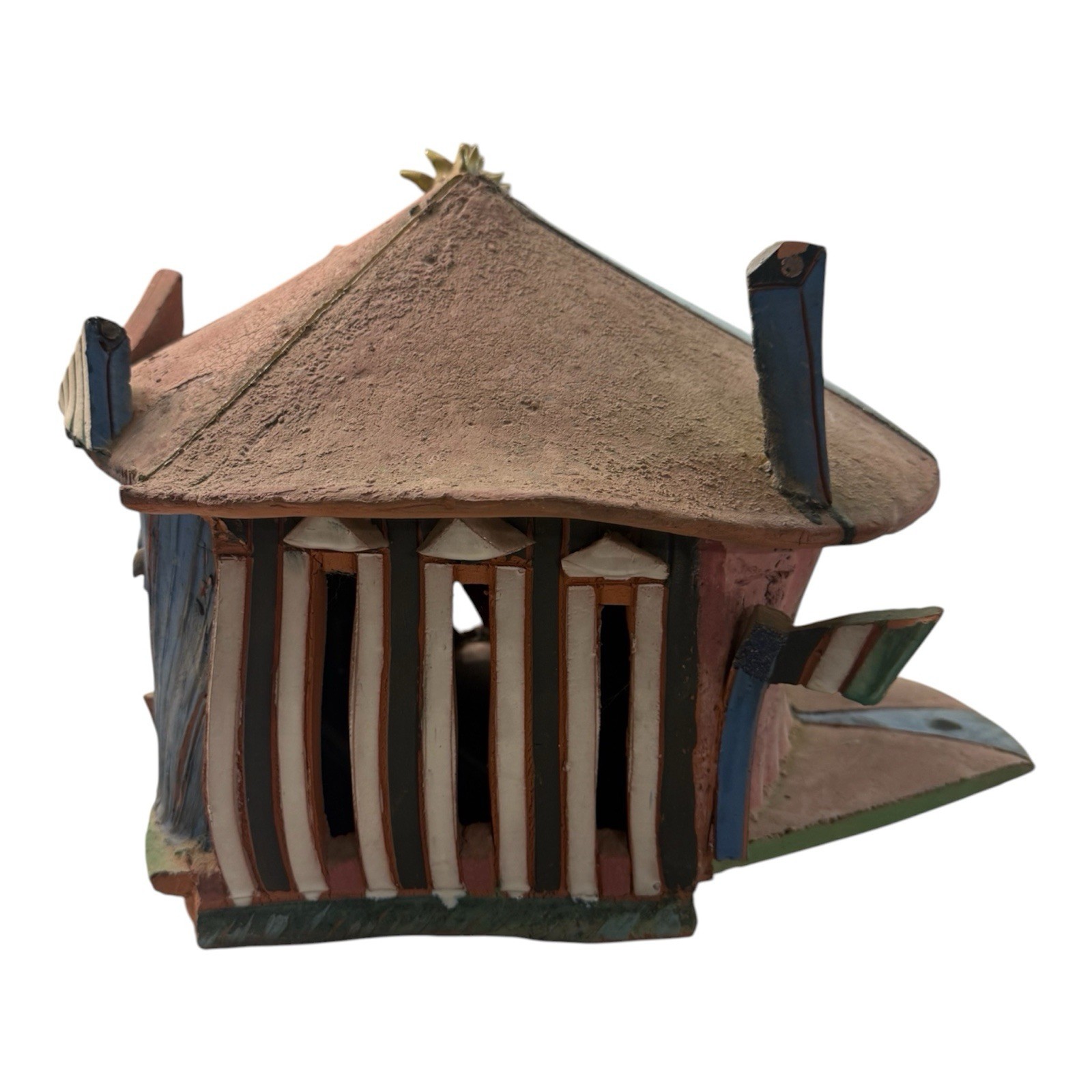 Vintage Jim Koudelka Studio Art Pottery House Sculpture Signed Dated 85