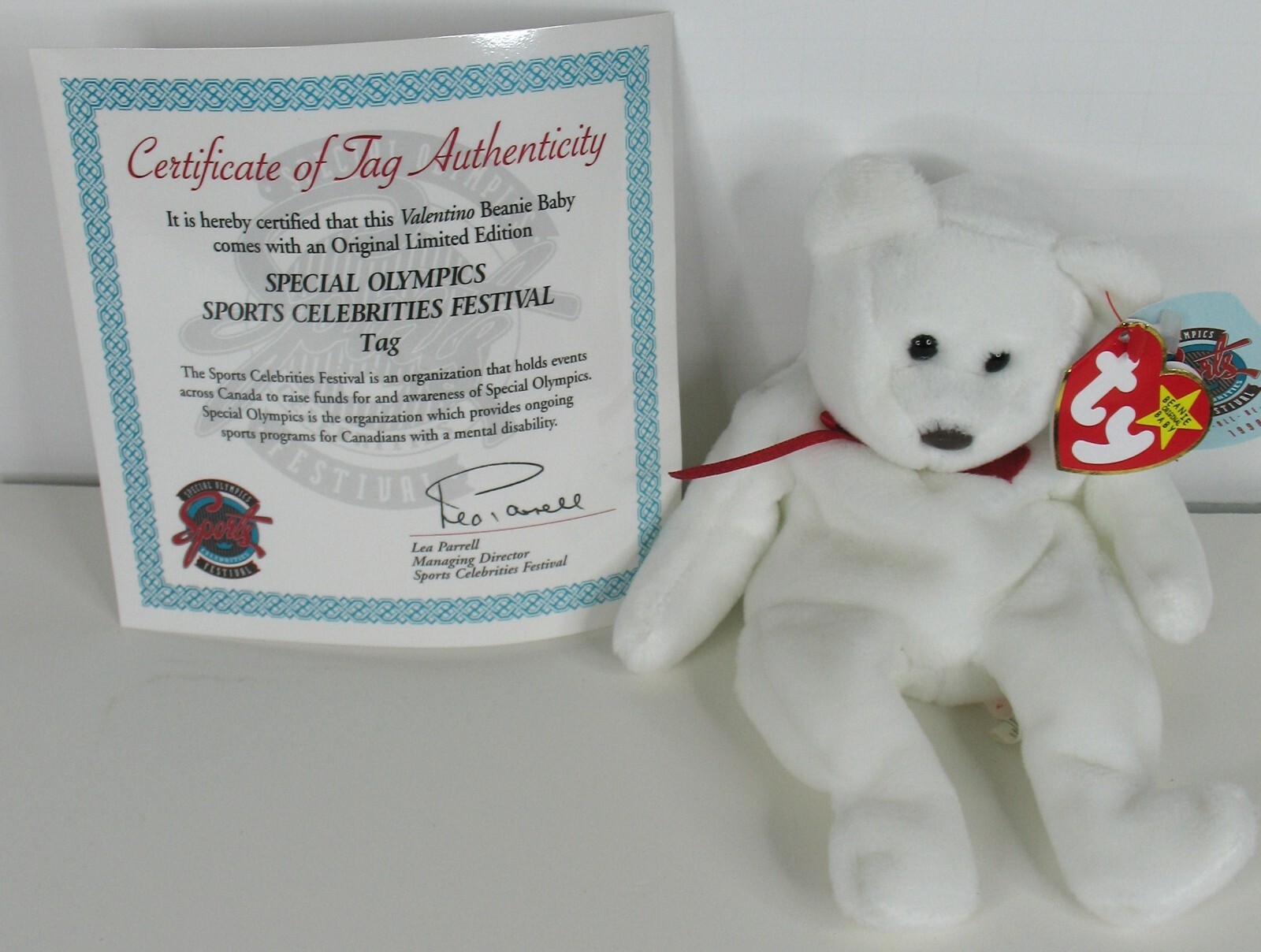 Ty Beanie Babies 1998 Special Olympics Valentino Indonesian Canadian RARE MWT Ty Beanie Babies 1998 Special Olympics Valentino Indonesian Canadian RARE MWT