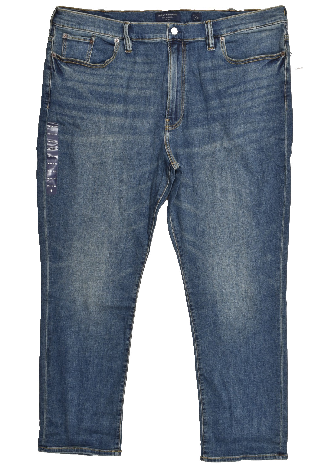 Lucky Brand Men\'s Athletic Fit Straight 2-Way Stretch Denim Jeans Blue 46x32 NEW Lucky Brand Men\'s Athletic Fit Straight 2-Way Stretch Denim Jeans Blue 46x32 NEW