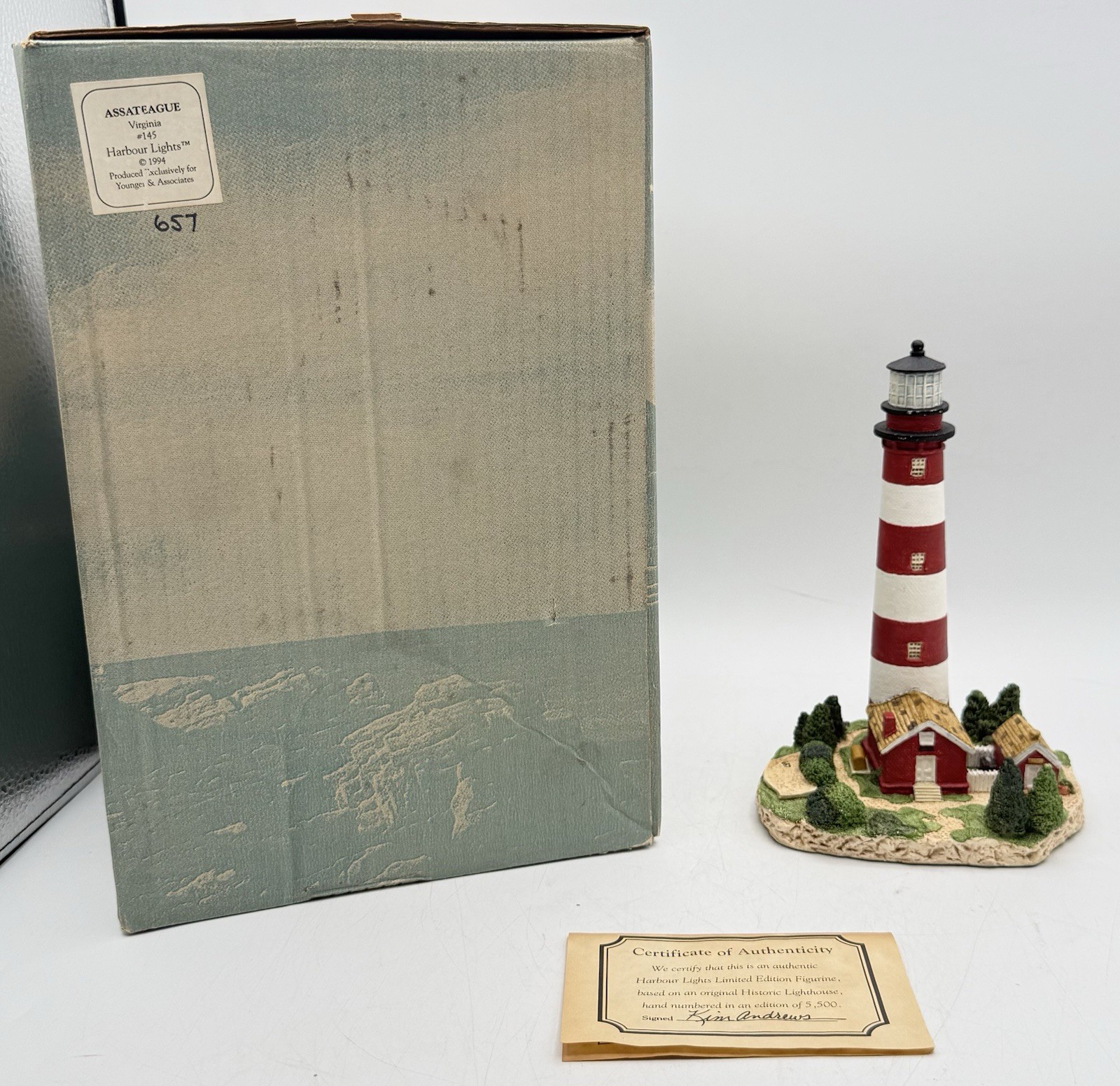 Harbour Lights Assateague Virginia Lighthouse 425 Limited Edition 1999 657/5500 Harbour Lights Assateague Virginia Lighthouse 425 Limited Edition 1999 657/5500