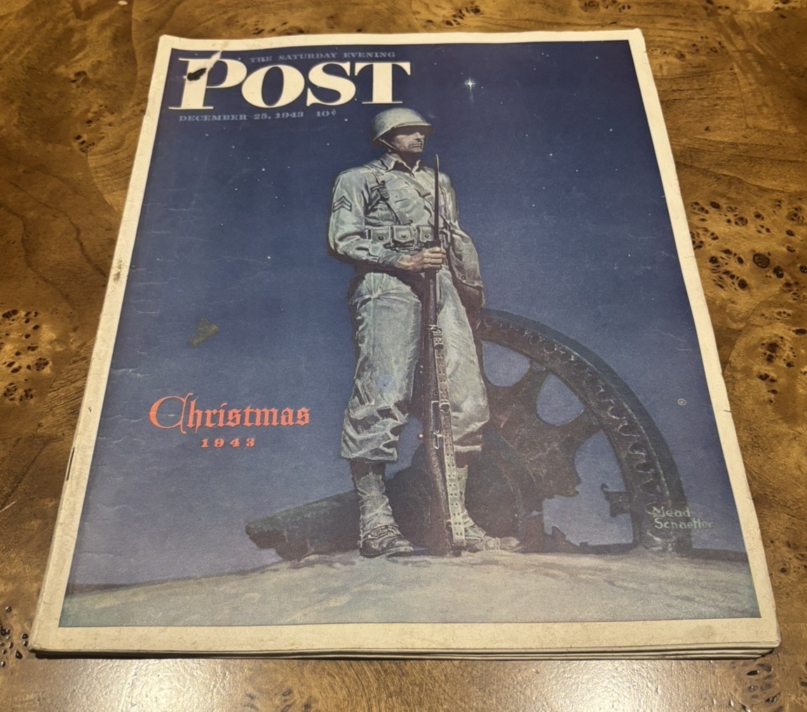 Vintage 1943 Saturday Evening Post Mead Schaeffer December 25th Full Magazine Vintage 1943 Saturday Evening Post Mead Schaeffer December 25th Full Magazine