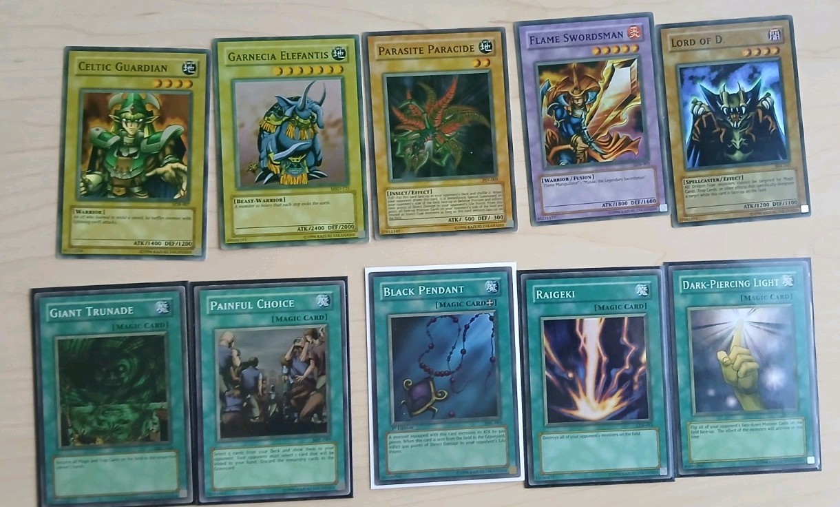 lot of 10 max faded super rare yugioh cards