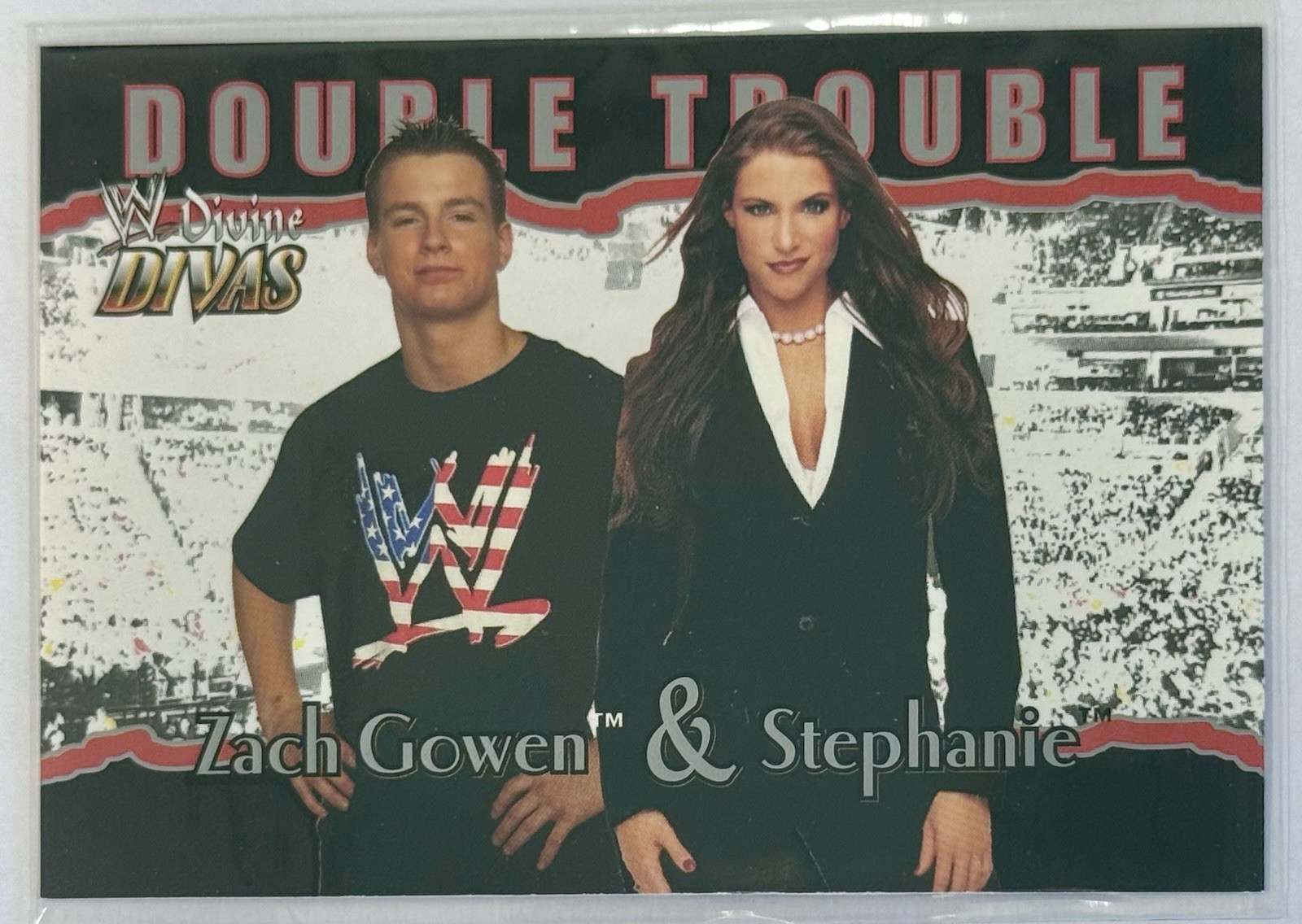 Zach Gowen & Stephanie McMahon | 2003 Fleer WWE Divine Divas Double Trouble #90