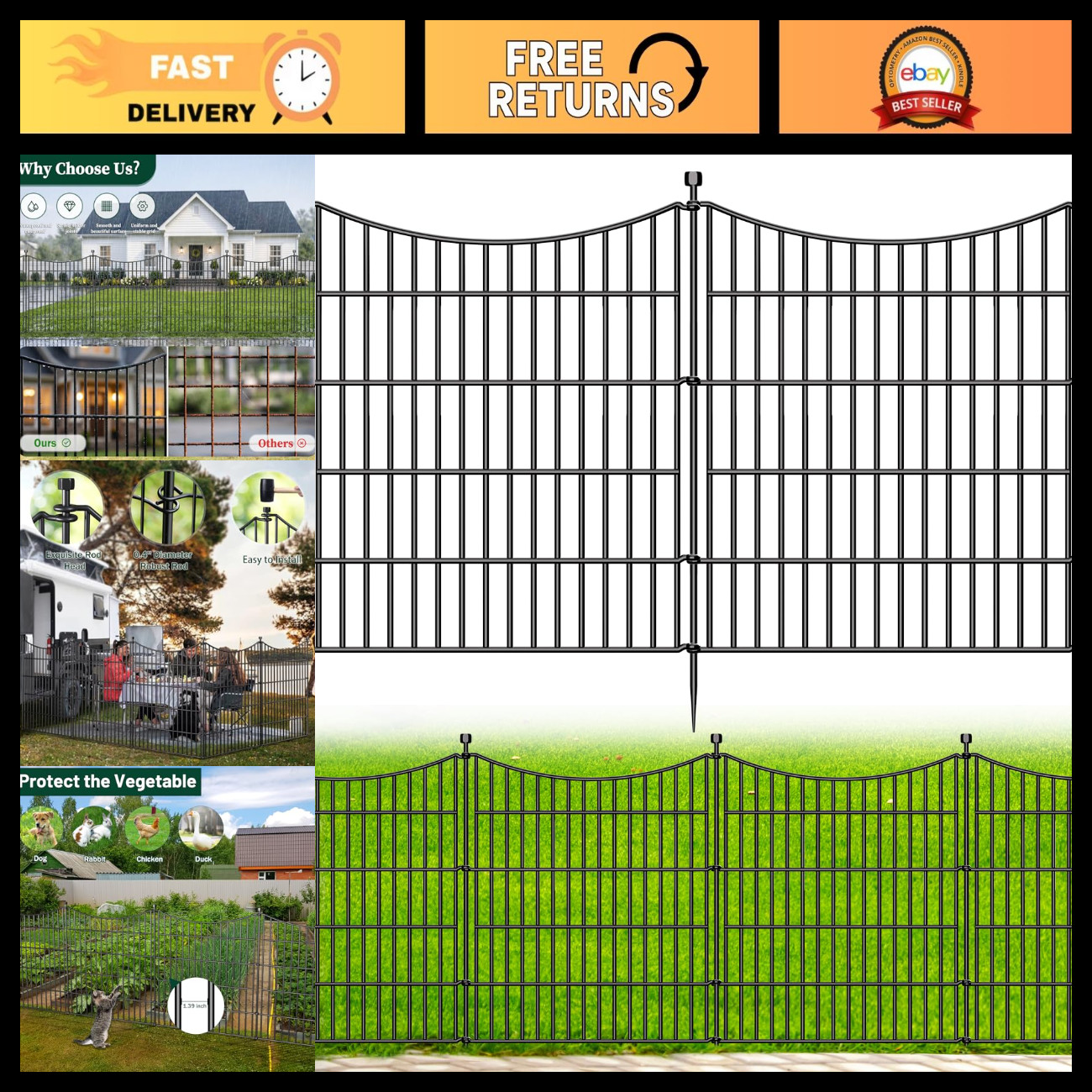 No Dig Dog Fence for Yard - 32\