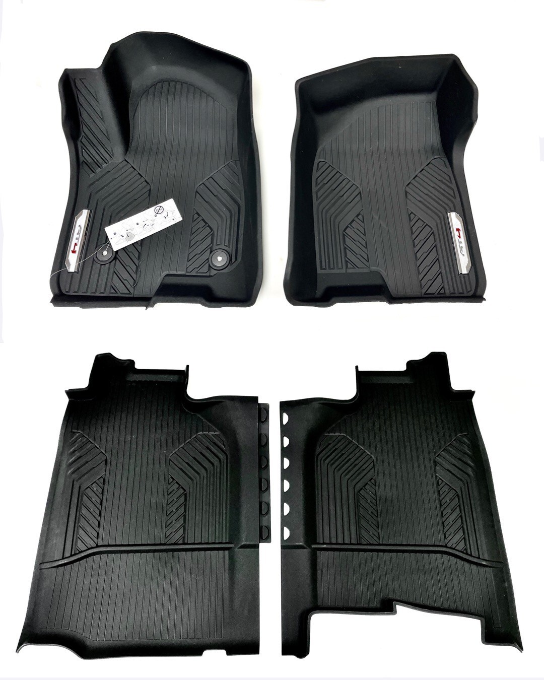 2019-2026 GMC Sierra AT4 Crew Cab Front & Rear Floor Liners Black Genuine OEM GM