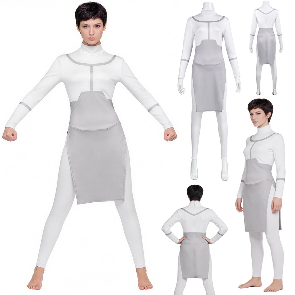 Anissa White Outdit Cosplay Costume Halloween Carnival Party Dress Skirt