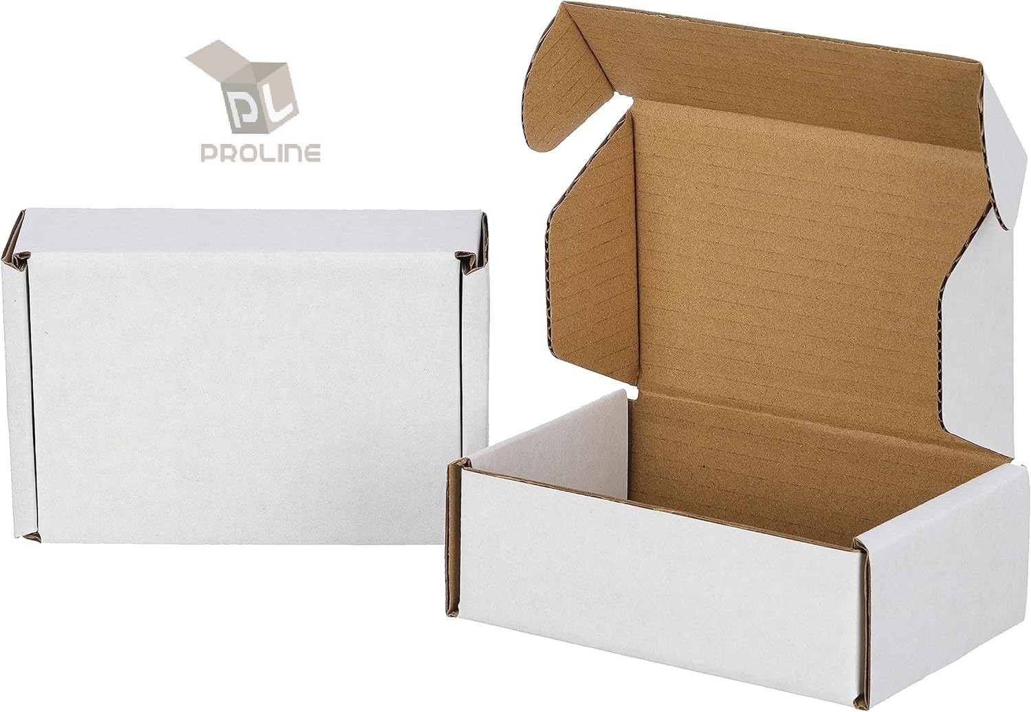 50 Pack 7x5x2 White Corrugated Shipping Mailer Packing Box Boxes 7