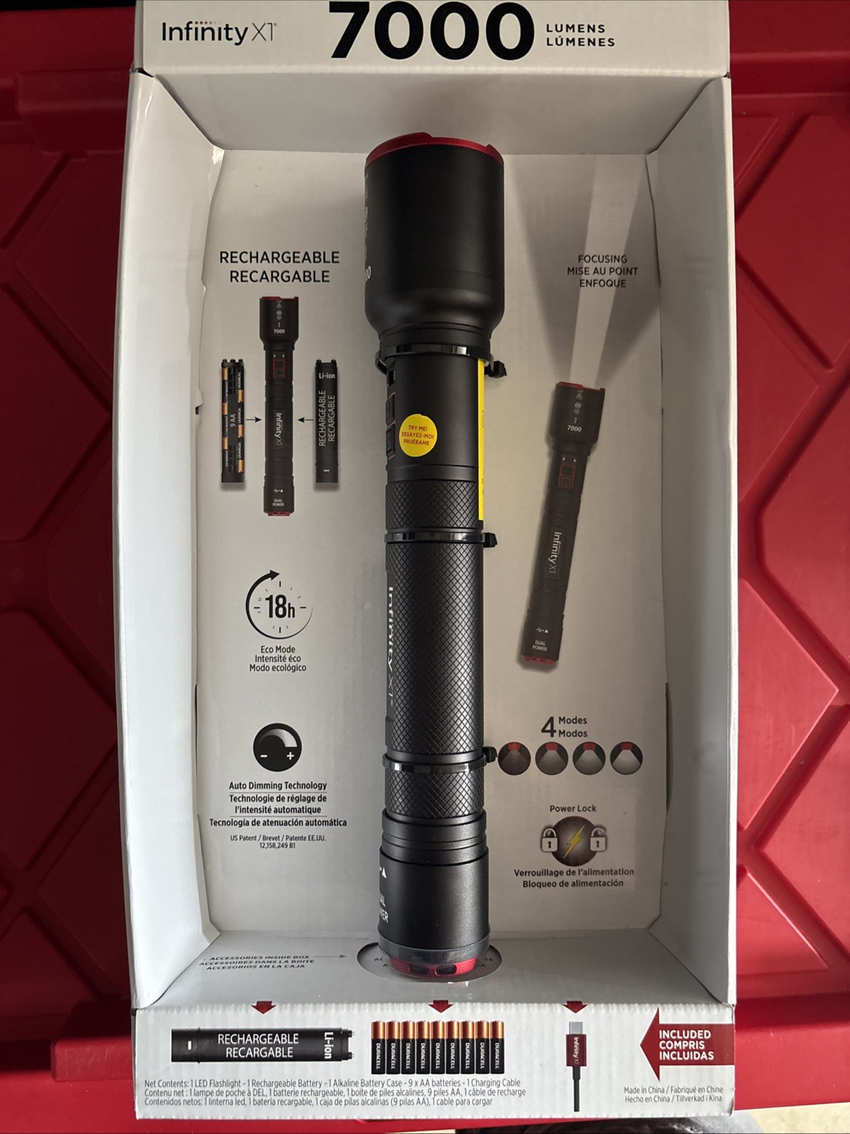 Infinity X1 7000 Lumens Dual Power Rechargeable LED Infinity X1 7000 Lumens Dual Power Rechargeable LED