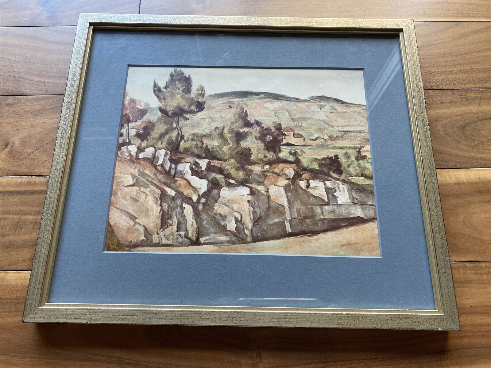 Paul Cezanne Lithograph Print Tate Gallery Mountains in Provence Vintage 1952