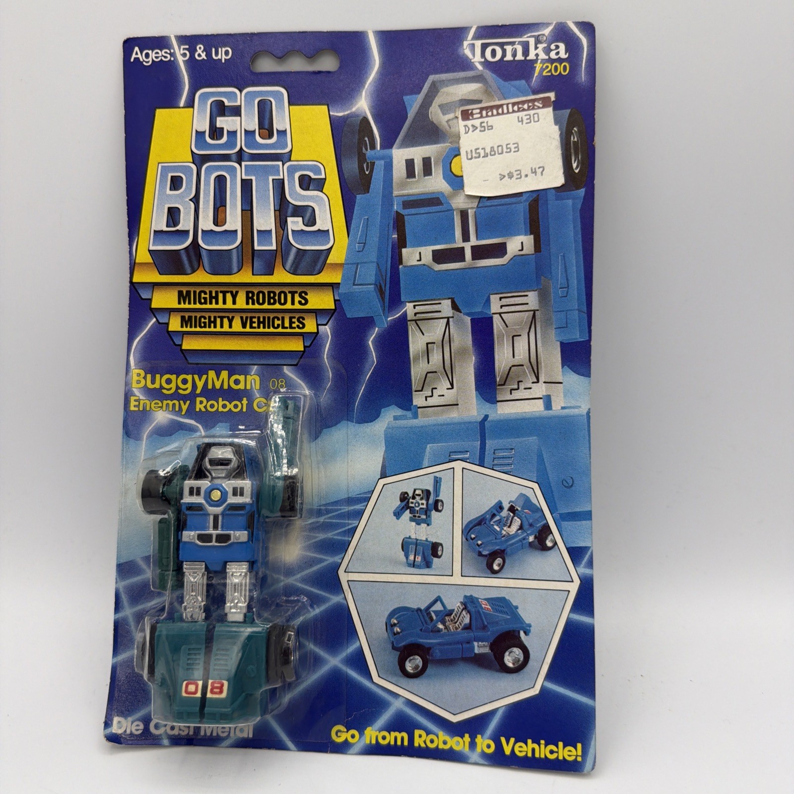 1983 Vintage Tonka Go Bots BuggyMan 08 Enemy Robot Car Series 1 NOS RARE NEW 