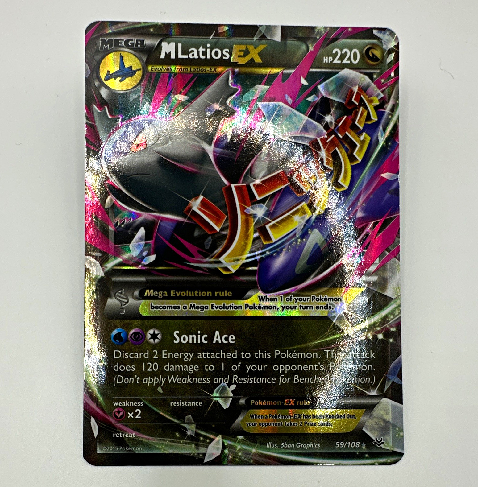 The Pokémon Company M Latios EX Holo EN 59/108 Roaring Skies 220 HP The Pokémon Company M Latios EX Holo EN 59/108 Roaring Skies 220 HP