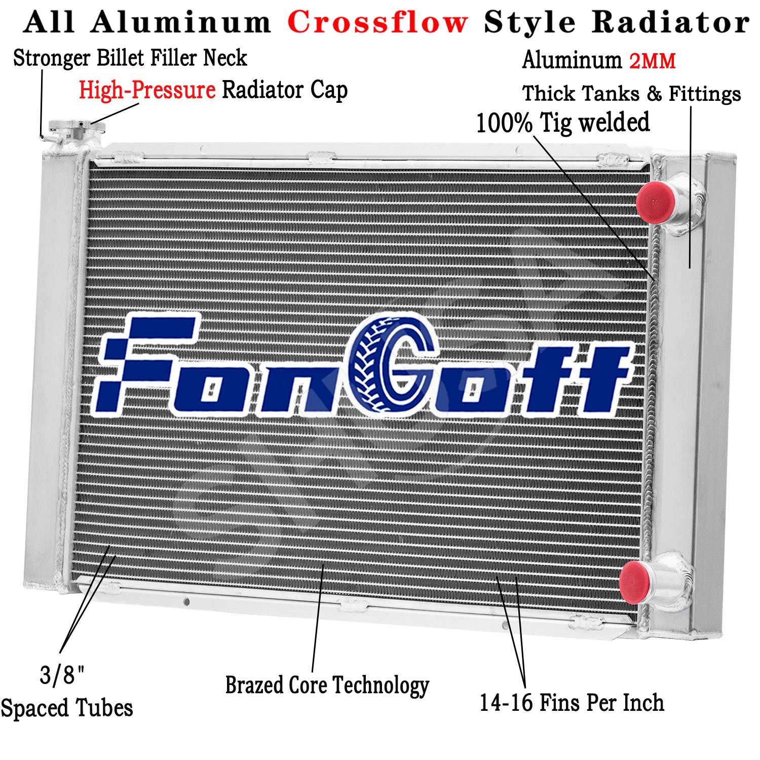 4 Row Aluminum Radiator For 31\