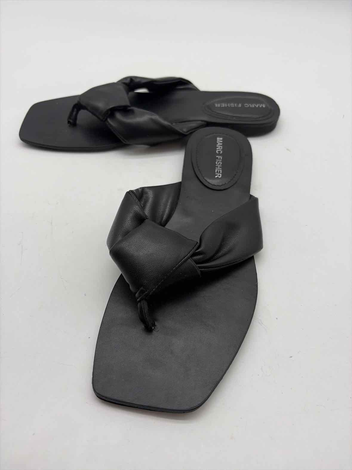 Pre-Owned Marc Fisher Black Size 7.5 Thong Sandals Pre-Owned Marc Fisher Black Size 7.5 Thong Sandals
