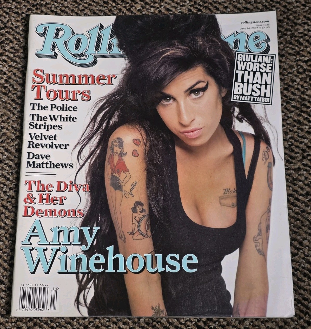 AMY WINEHOUSE Rolling Stone Magazine #1028 June 14 2007