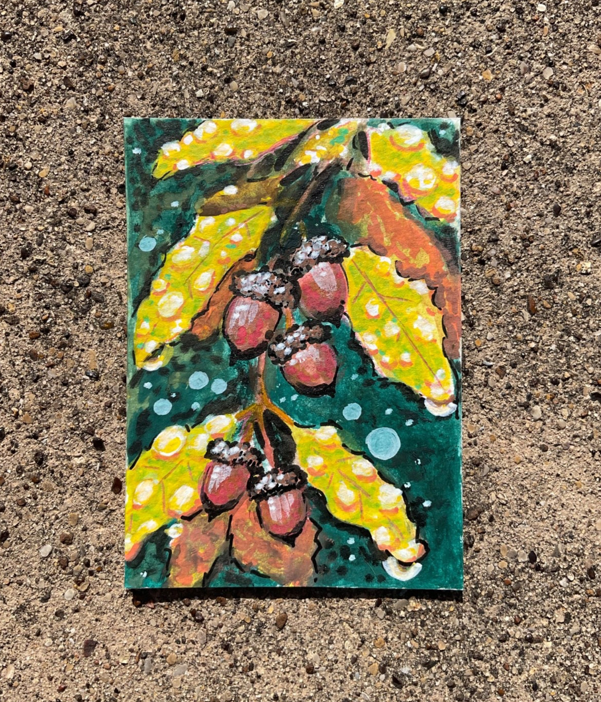 ACEO, Original Art Card, Acrylic, Hand Painted, Original Painting, 3.5inx2.5in