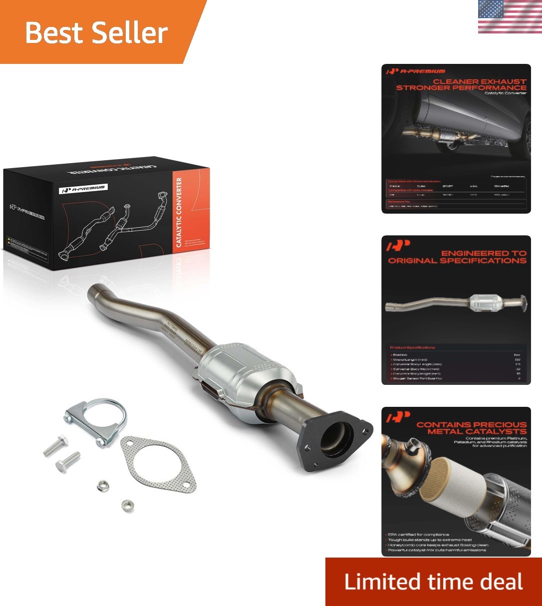 Lightweight E.P.A Compliant Catalytic Converter for Chevy Equinox & GMC Terrain