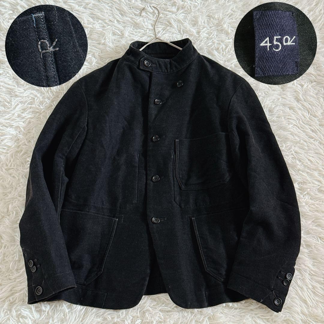 45R 45rpm Mole 908ALL Coverall Jacket Black Cotton Stand Collar Size 2 M Japan
