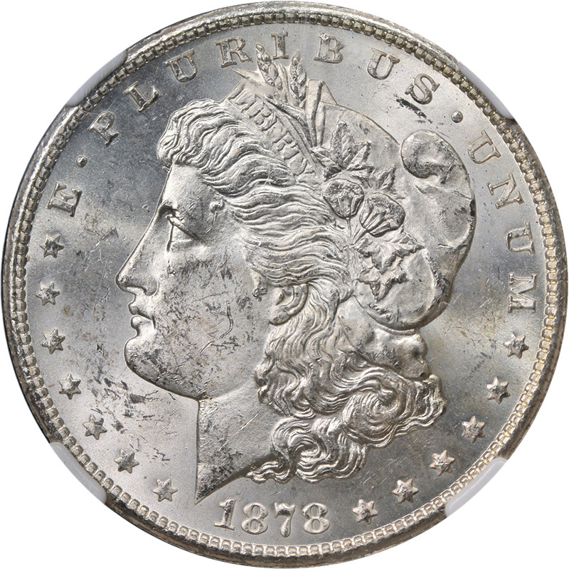 1878-S Morgan Silver Dollar NGC MS63 Great Eye Appeal Strong Strike
