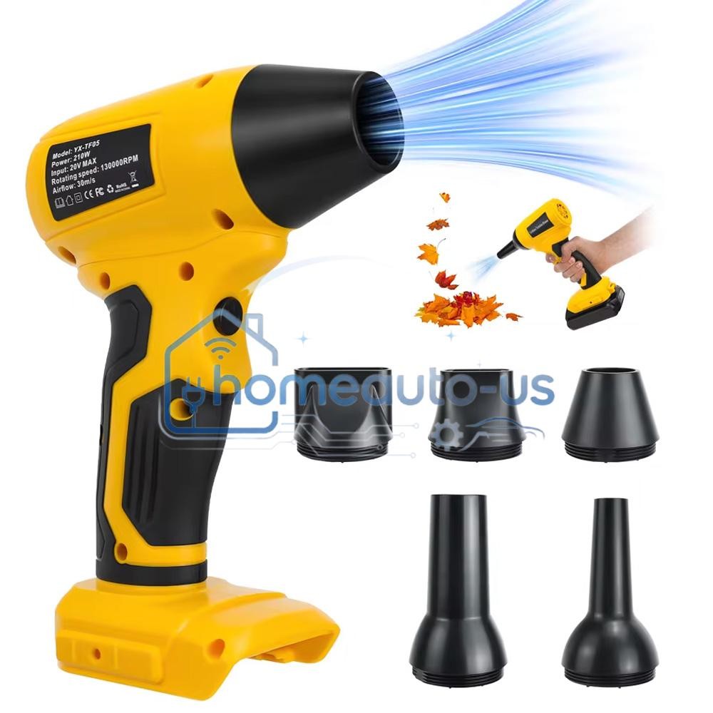 Cordless Handheld Turbo Blower for Dewalt 20V Battery Leaf Blower Power Jet Fan