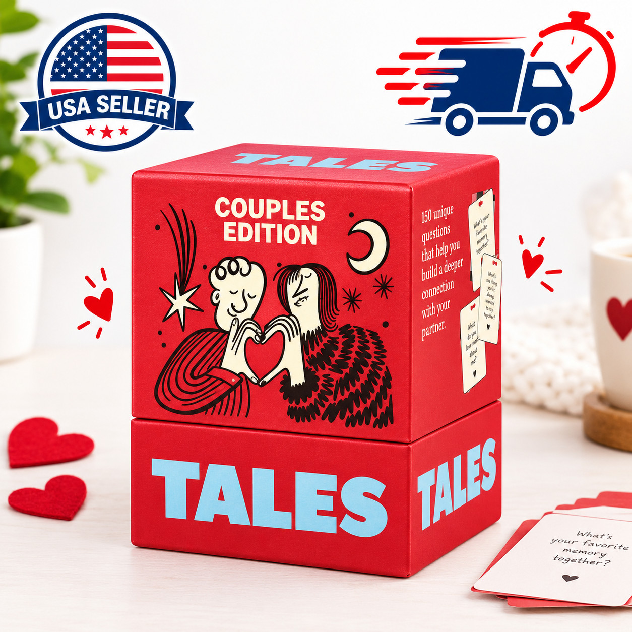 Tales Couples Edition – 150 Conversation Starter Cards - Couples Game