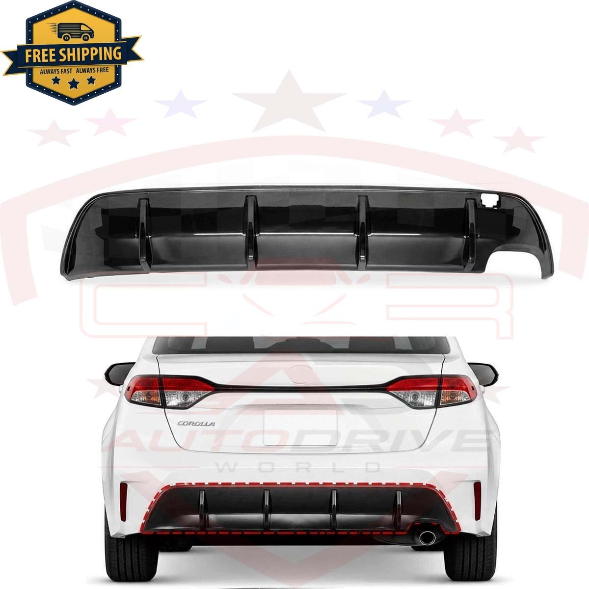 New Rear Lower Bumper Cover Valance Panel For 2023-2025 Toyota Corolla Sedan
