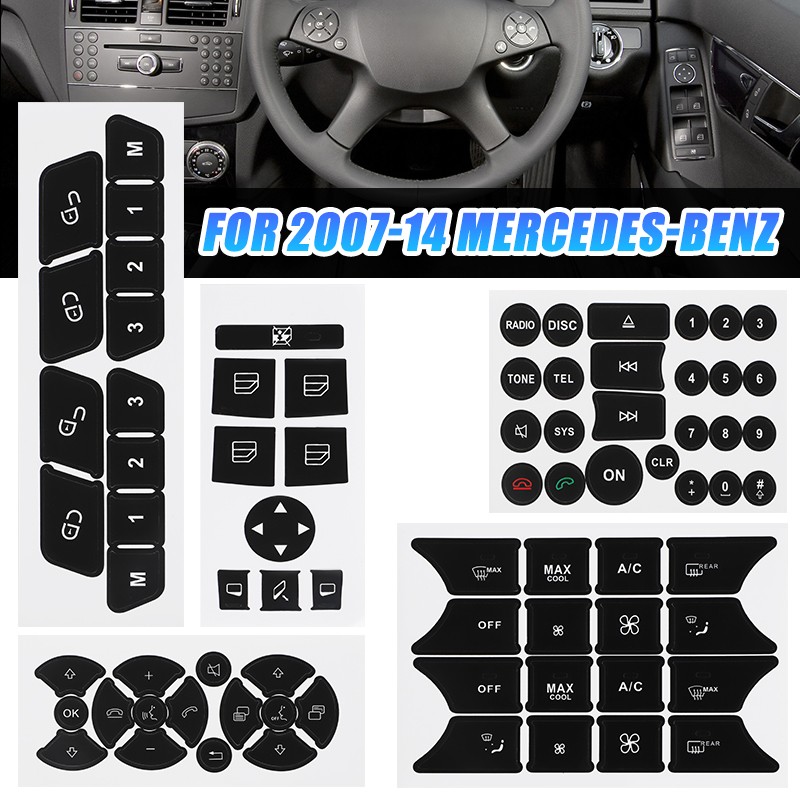 Steering AC Control Button Repair Sticker For Mercedes W204 W212 W218 2007-2014