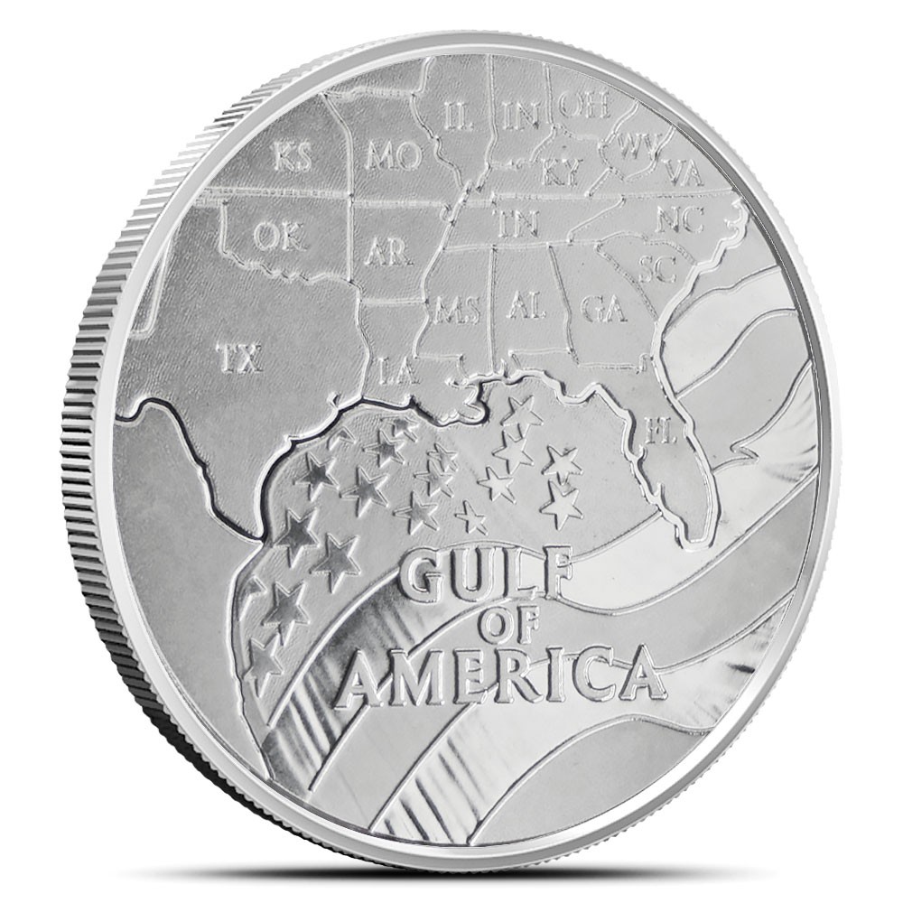 1 oz Gulf of America Commemorative Silver Round (New, Eagle Reverse)