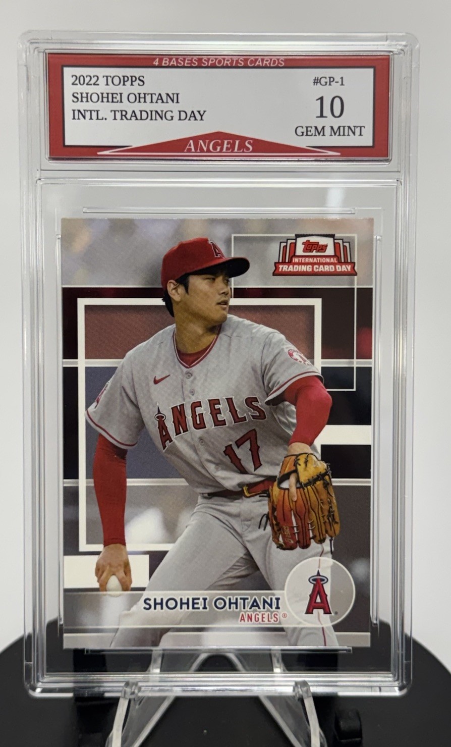 2022 Topps Shohei Ohtani International Trading Day #GP-1 Graded Gem Mint 10 2022 Topps Shohei Ohtani International Trading Day #GP-1 Graded Gem Mint 10