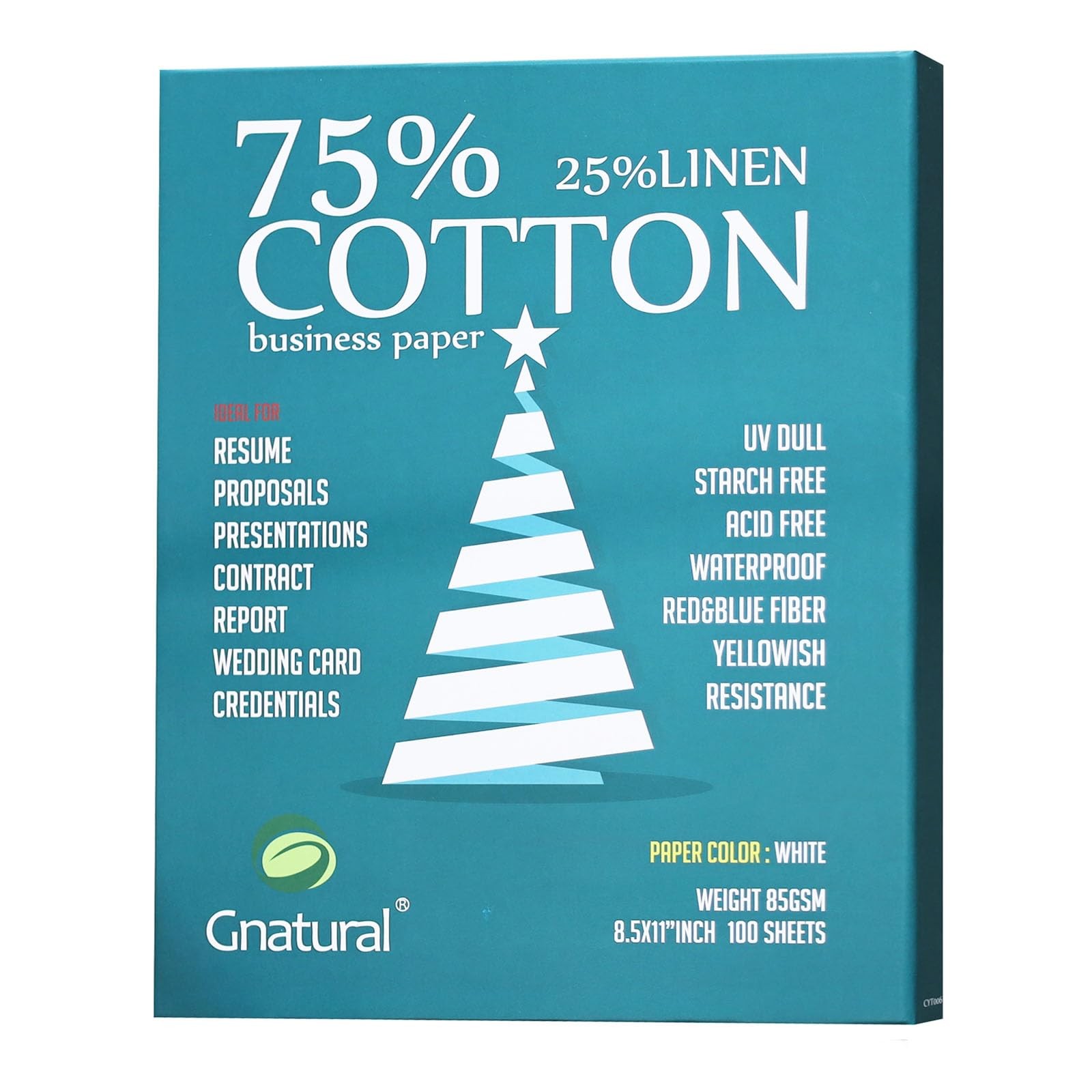 75% Cotton 25% Linen Paper, 85gsm Inkjet Printing Paper, 8.5\