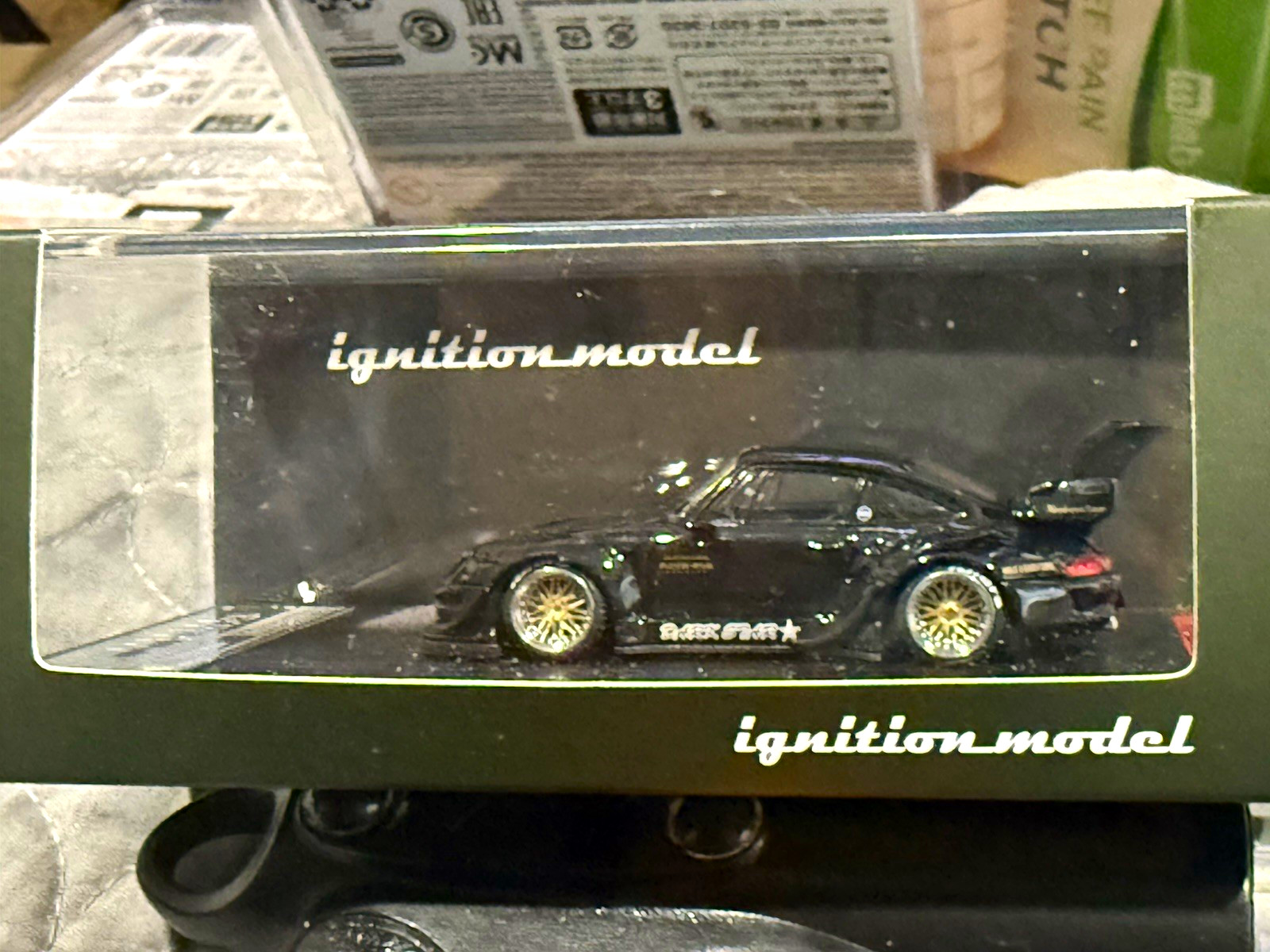 Ignition Model RWB 993 Porsche 1:64 Black Diecast Car w/ Case (#3870) Ignition Model RWB 993 Porsche 1:64 Black Diecast Car w/ Case (#3870)
