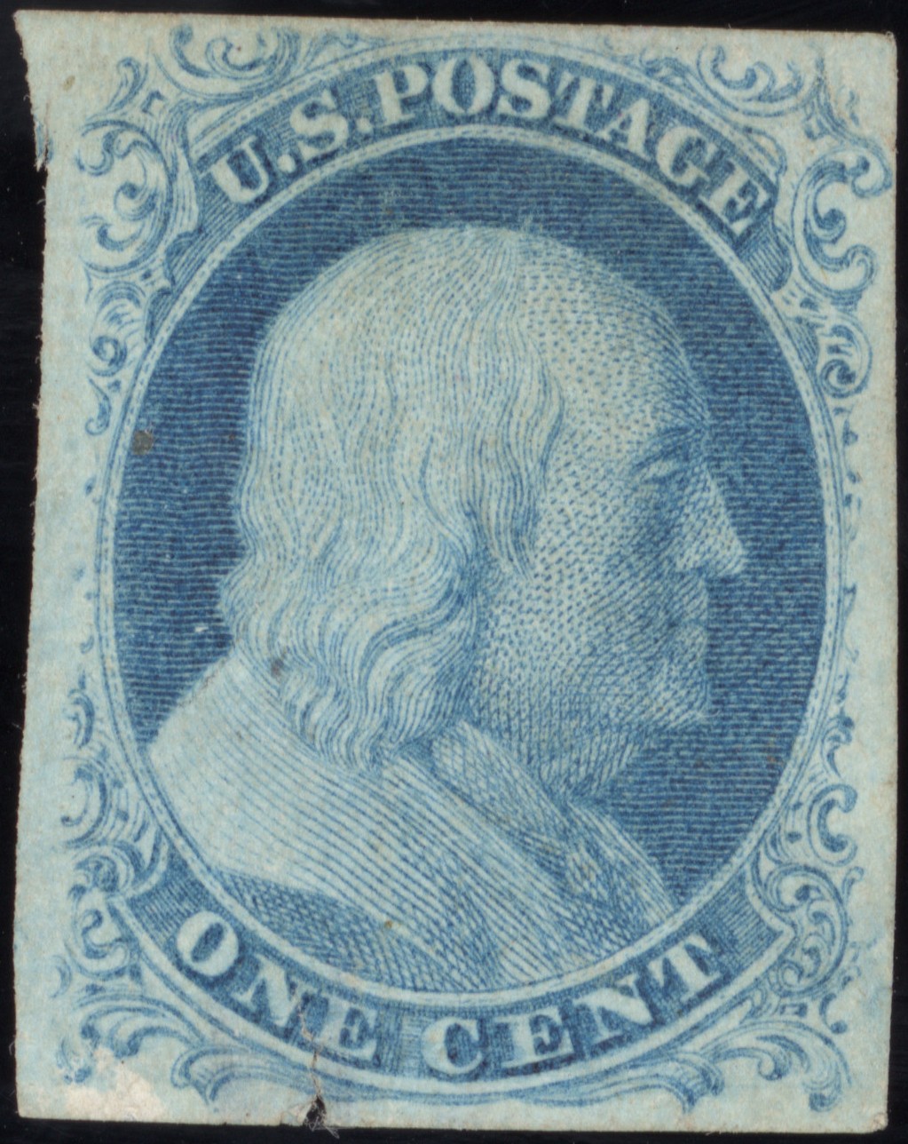 US Scott 9 Mint NG 1c blue Benjamin Franklin Lot A335 bhmstamps