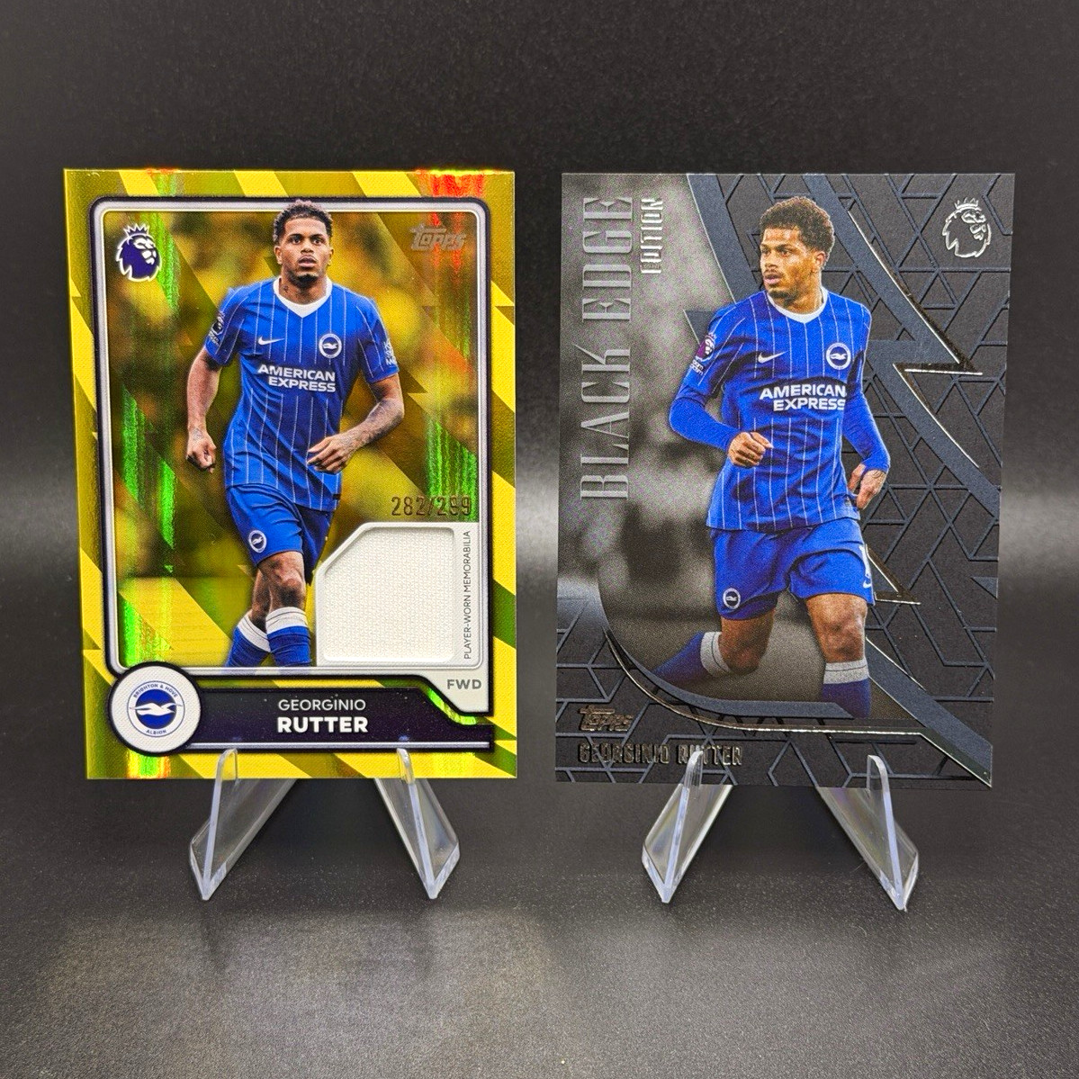 Topps Flagship PL 2026/27 Georginio Rutter Brighton 2-Card Relic & Black Edge