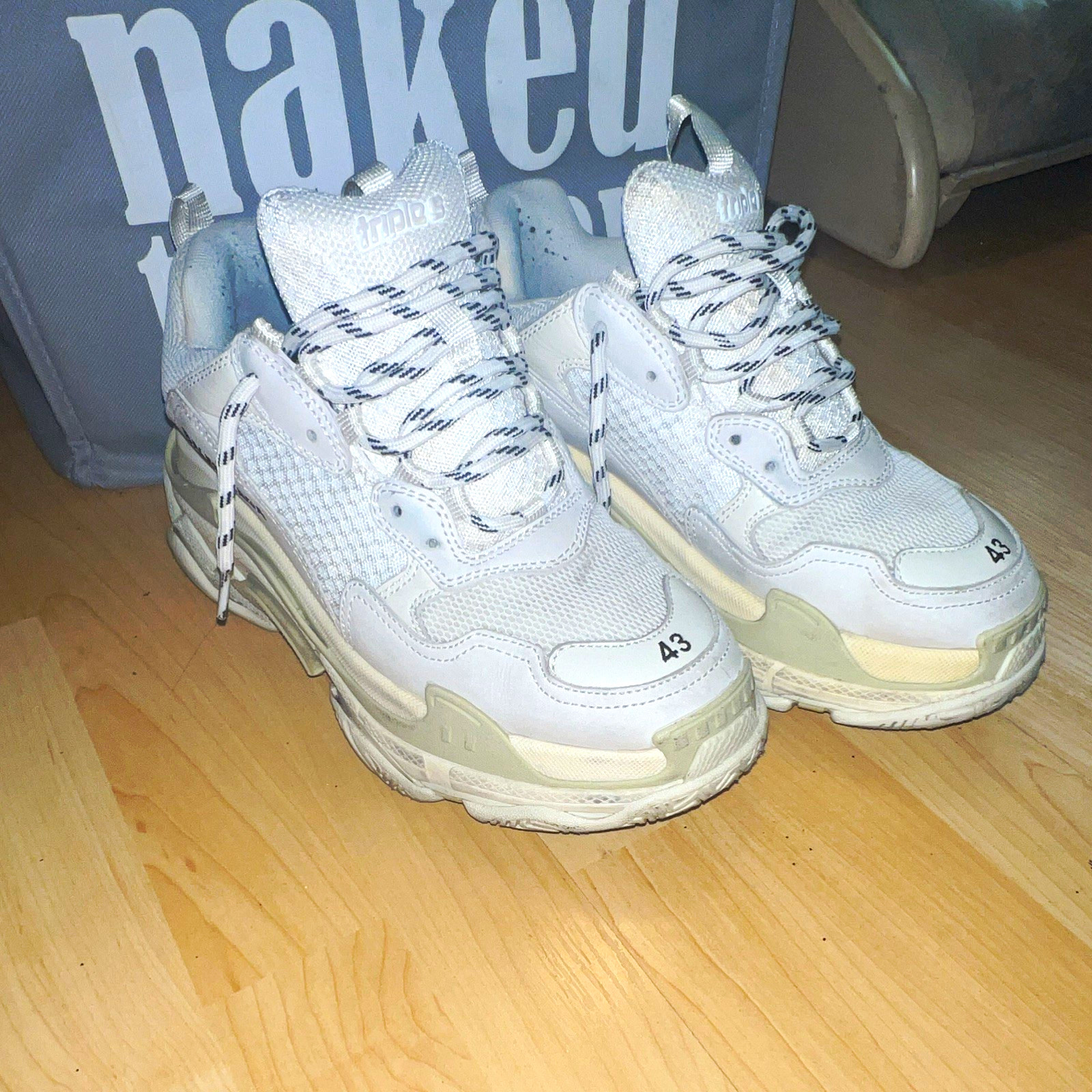Balenciaga Triple S White Cream Tan Mens US 10 EU 43 Balenciaga Triple S White Cream Tan Mens US 10 EU 43