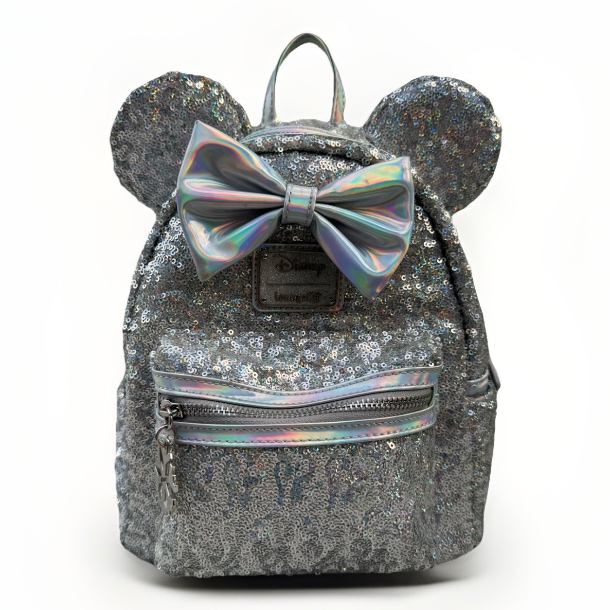 Loungefly x LASR Disney Minnie Holographic Sequin Mini Backpack Exclusive