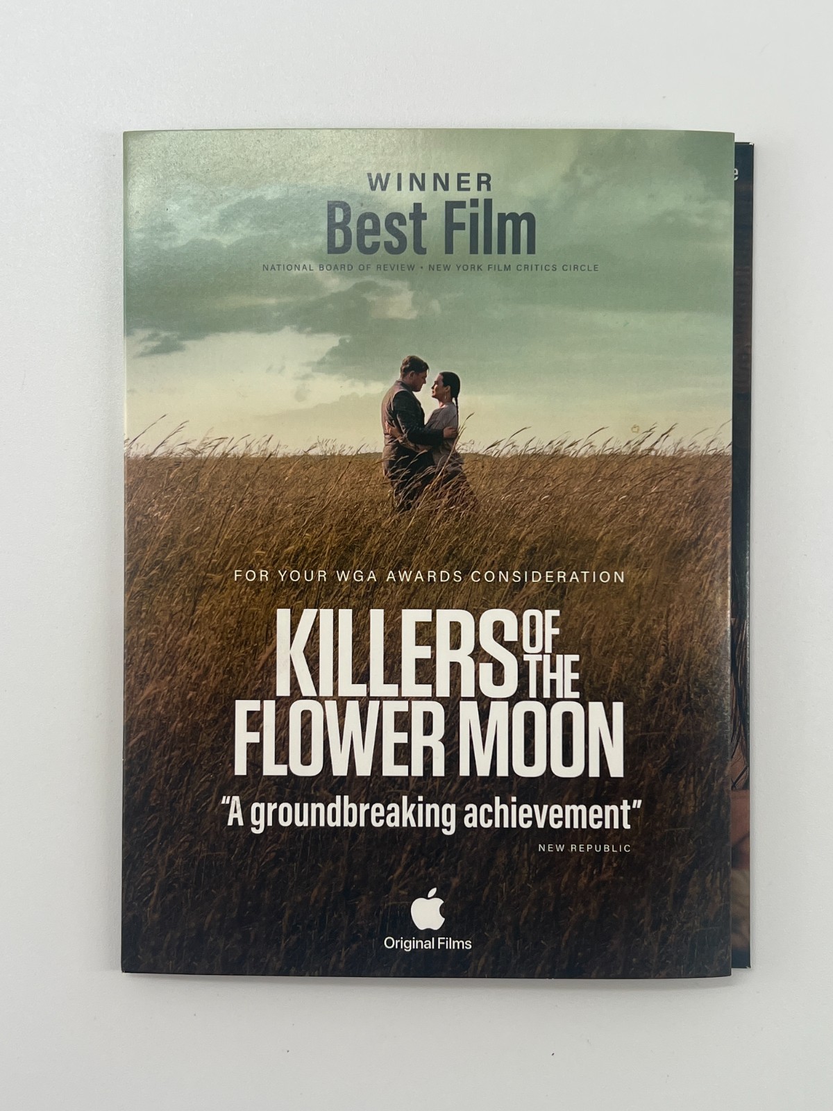 Killers of the Flower Moon Apple FYC DVD Screener Scorsese DiCaprio De Niro Rare