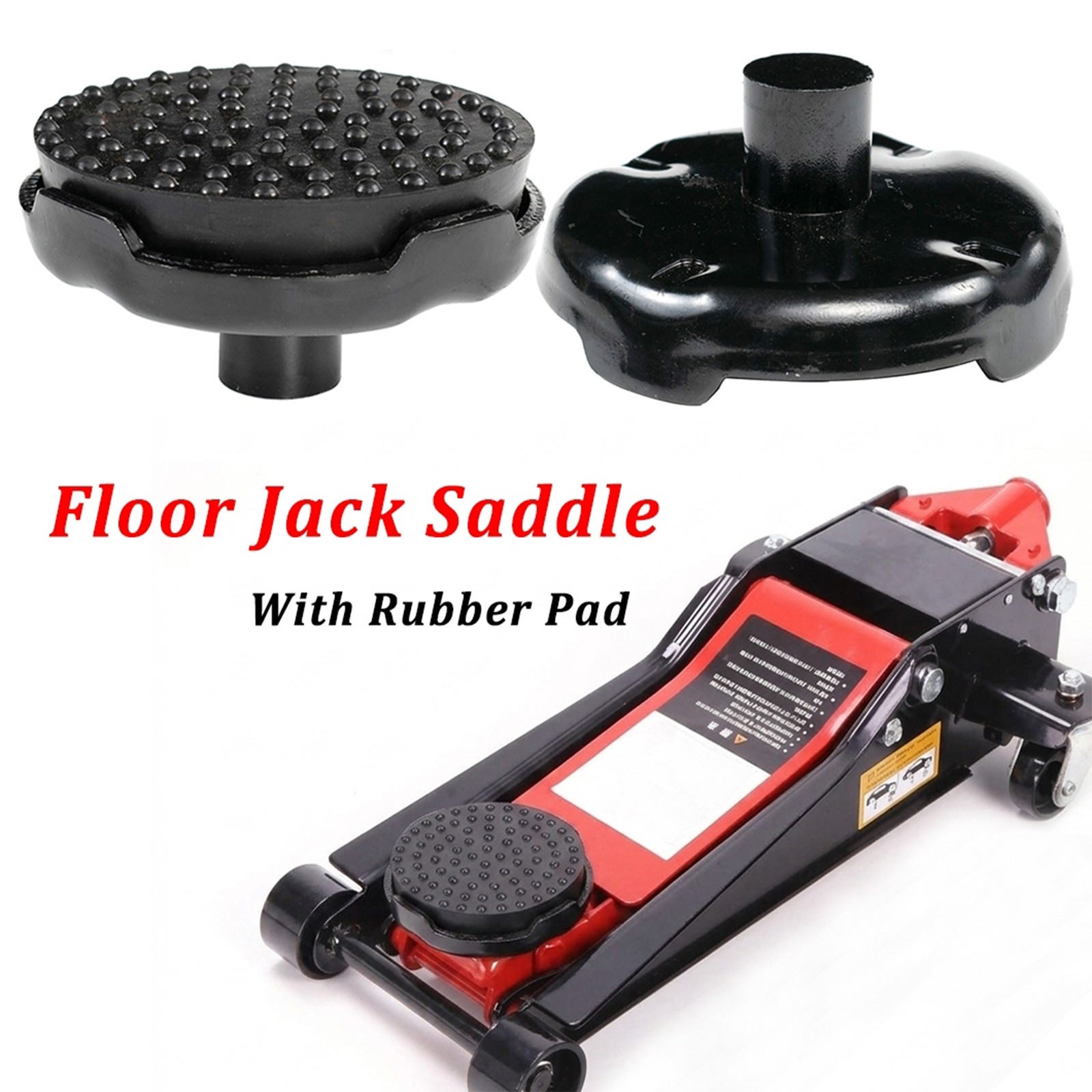 4 Ton 8,000 lb Floor Jack Saddle with Rubber Pads Adapter Car Lifting Guard
