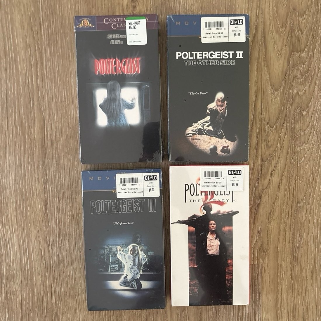 Poltergeist 1 2 3 The Legacy VHS Lot SEALED New Horror Movie Set Spielberg NEW