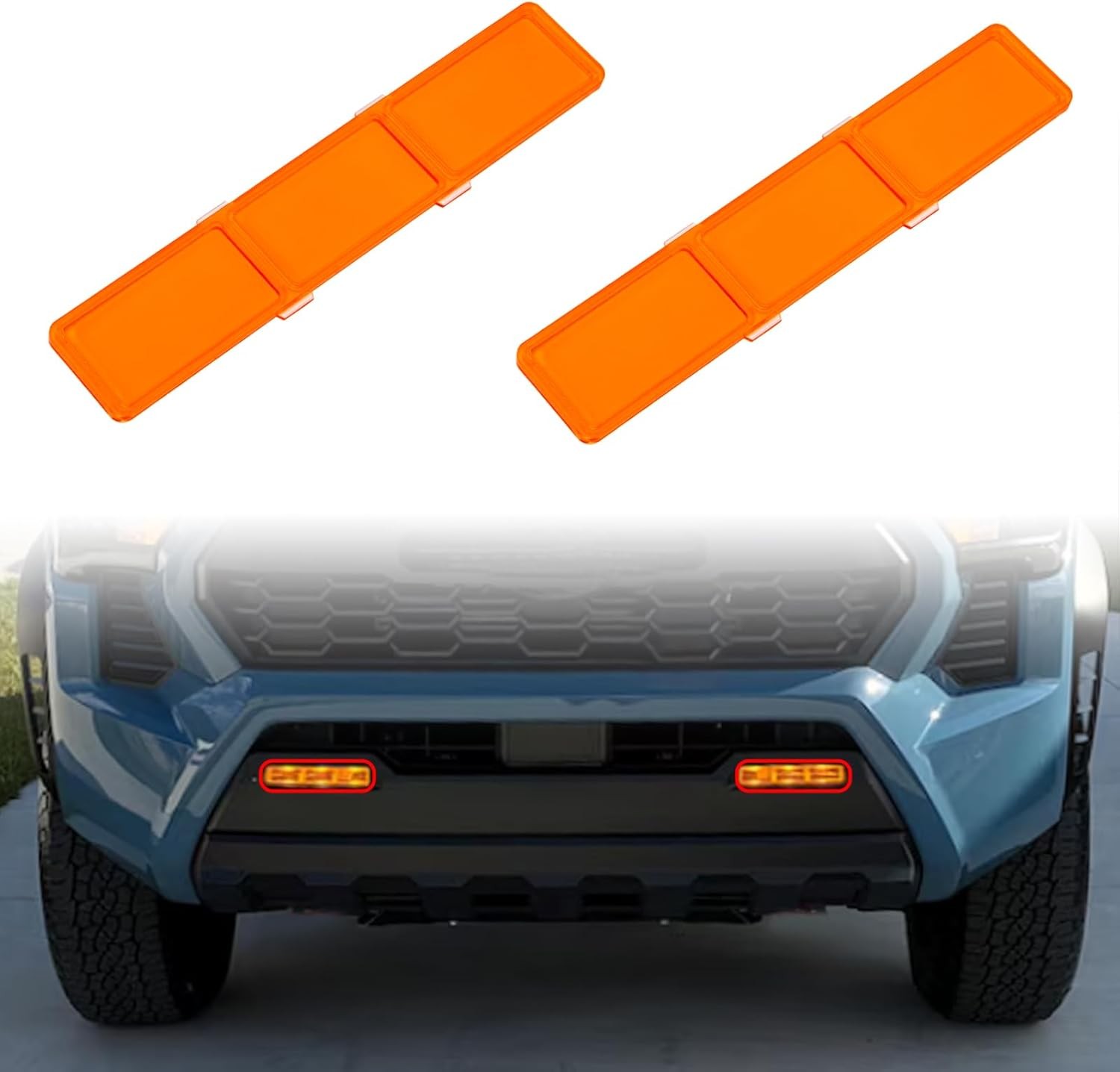 2PCS Amber Fog Light Lens for Tacoma (2024-25+), Easy Install