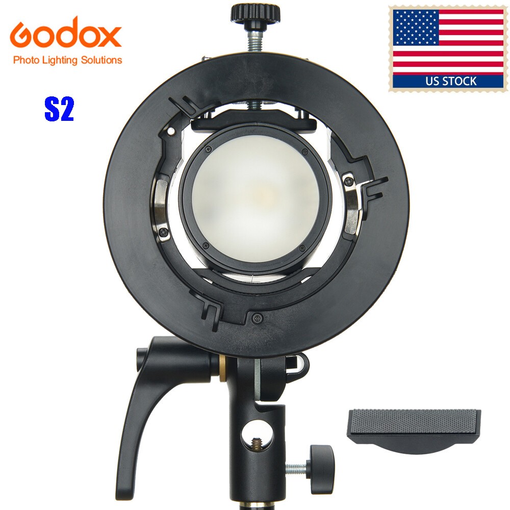 GODOX S2 Speedlite Bracket Bowens Mount Holder for Godox V1 Pro V100 AD200ProII