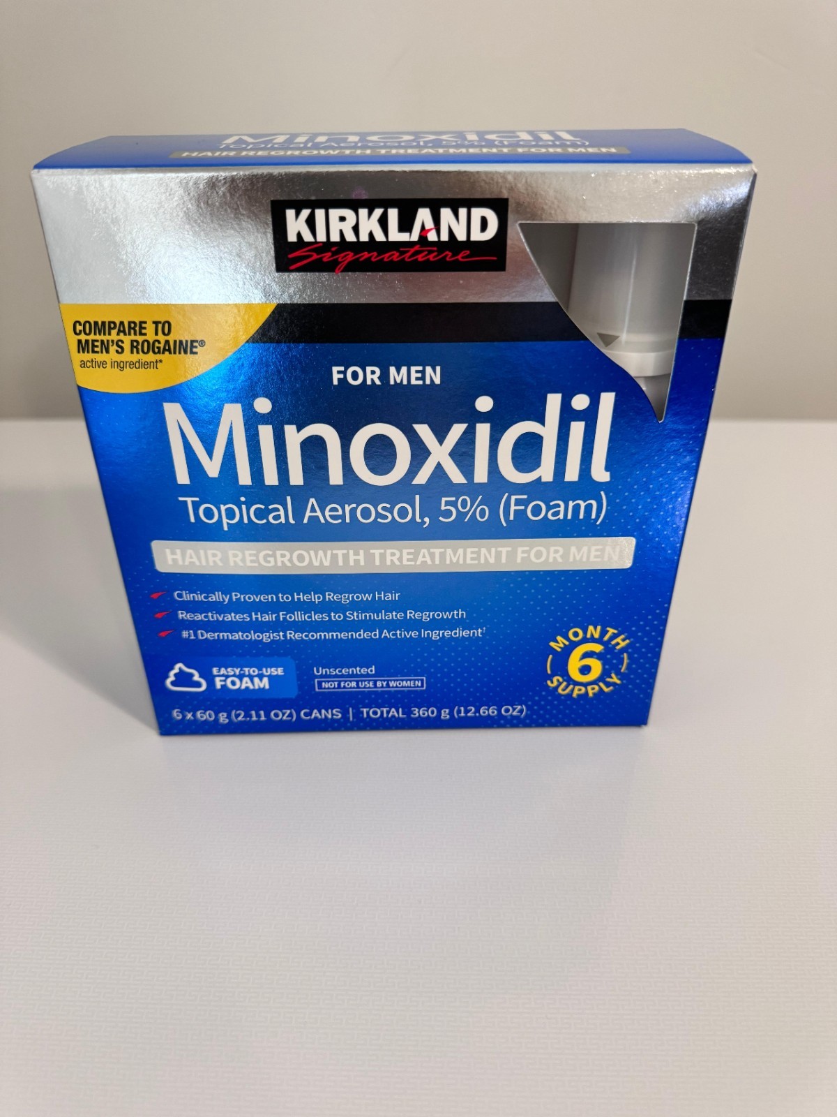 Hair Regrowth for Men - Kirkland 5% Minoxidil Foam (6 Month Supply) From Usa