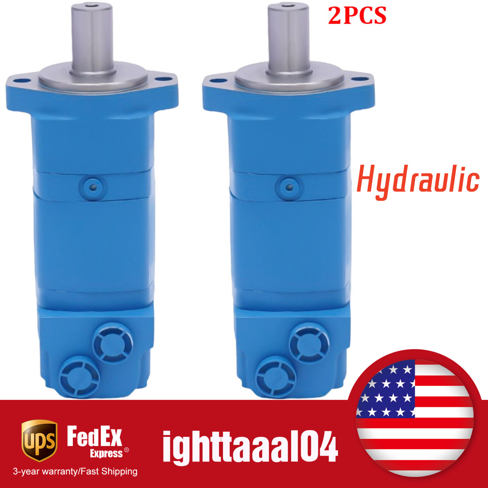 2X Hydraulic Motor Fit Char-Lynn 104-1026-006 Eaton 104-1228 1-1/4\