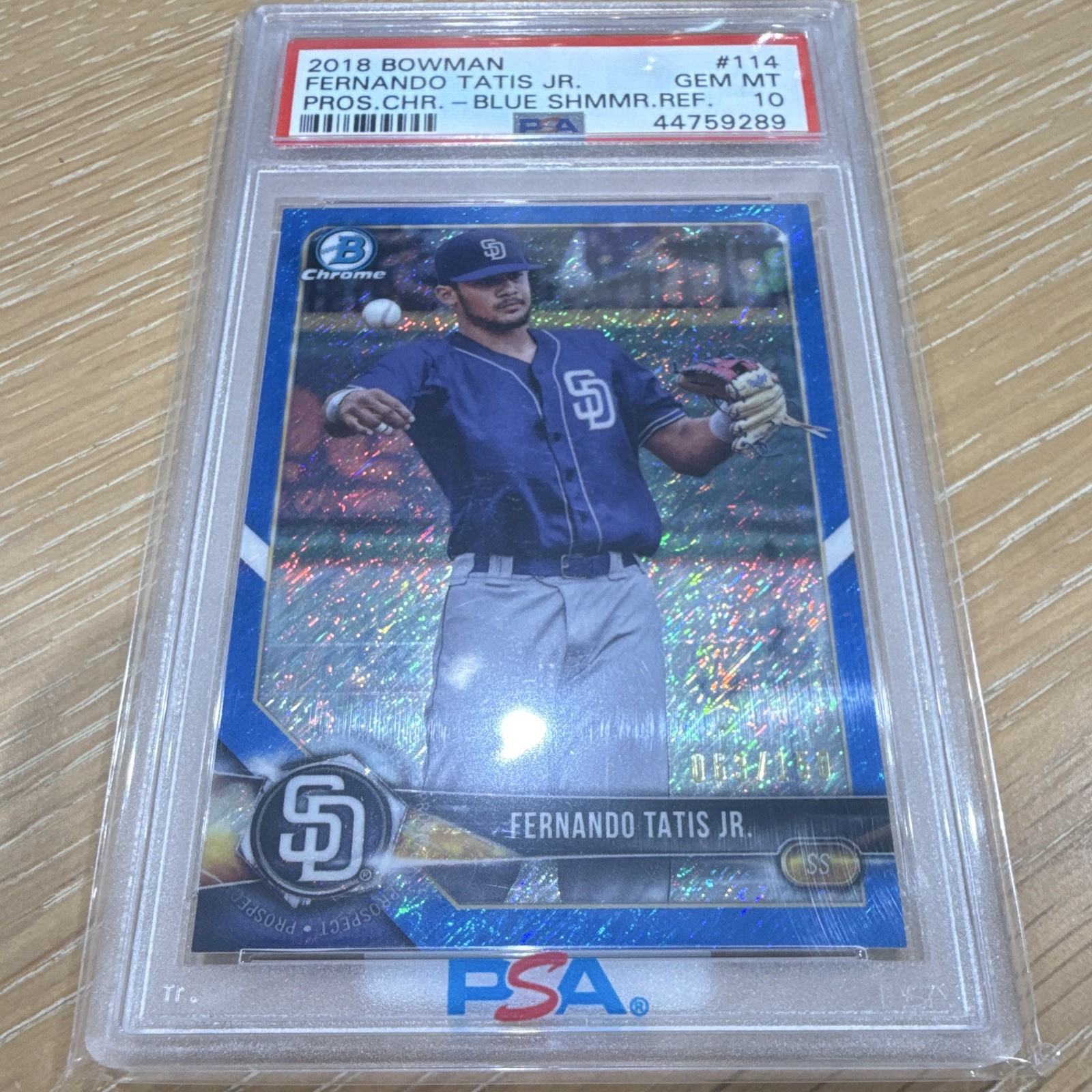 TOPPS 2018 BOWMAN CHROME PROSPECTS FERNANDO TATIS JR RC BCP114 PSA 10 💎 GEM MT