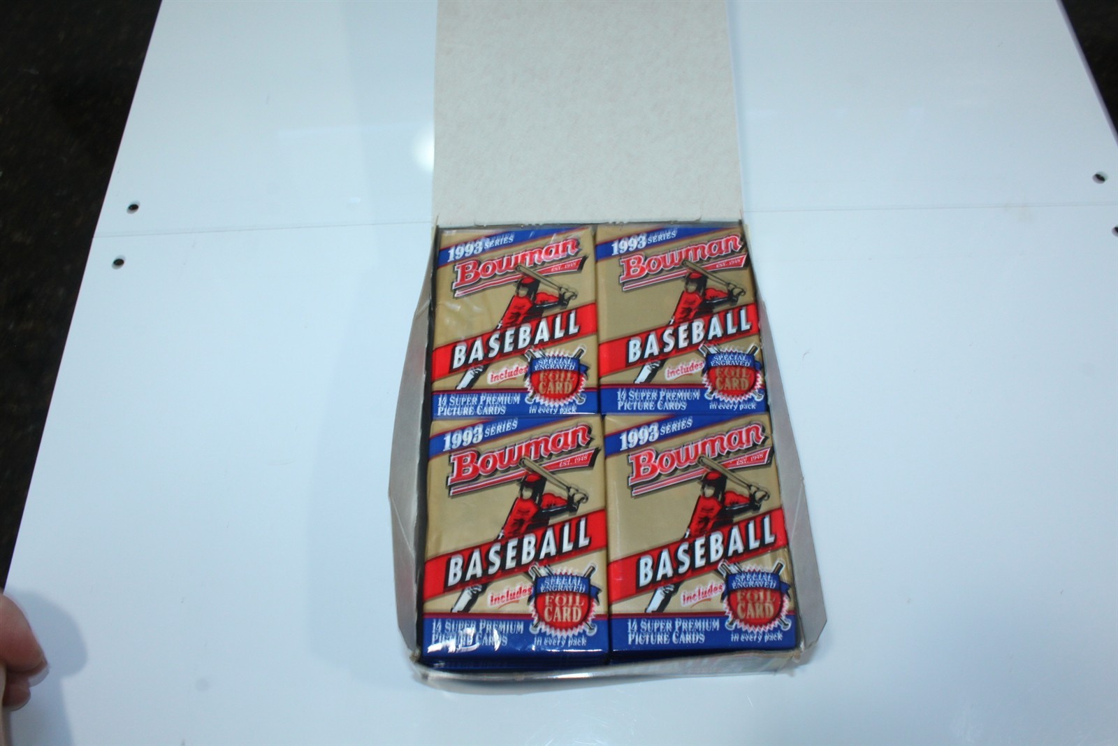 Vintage 1993 Bowman Baseball Box of 24 Sealed Packs With 1 Special Foil Per Pack