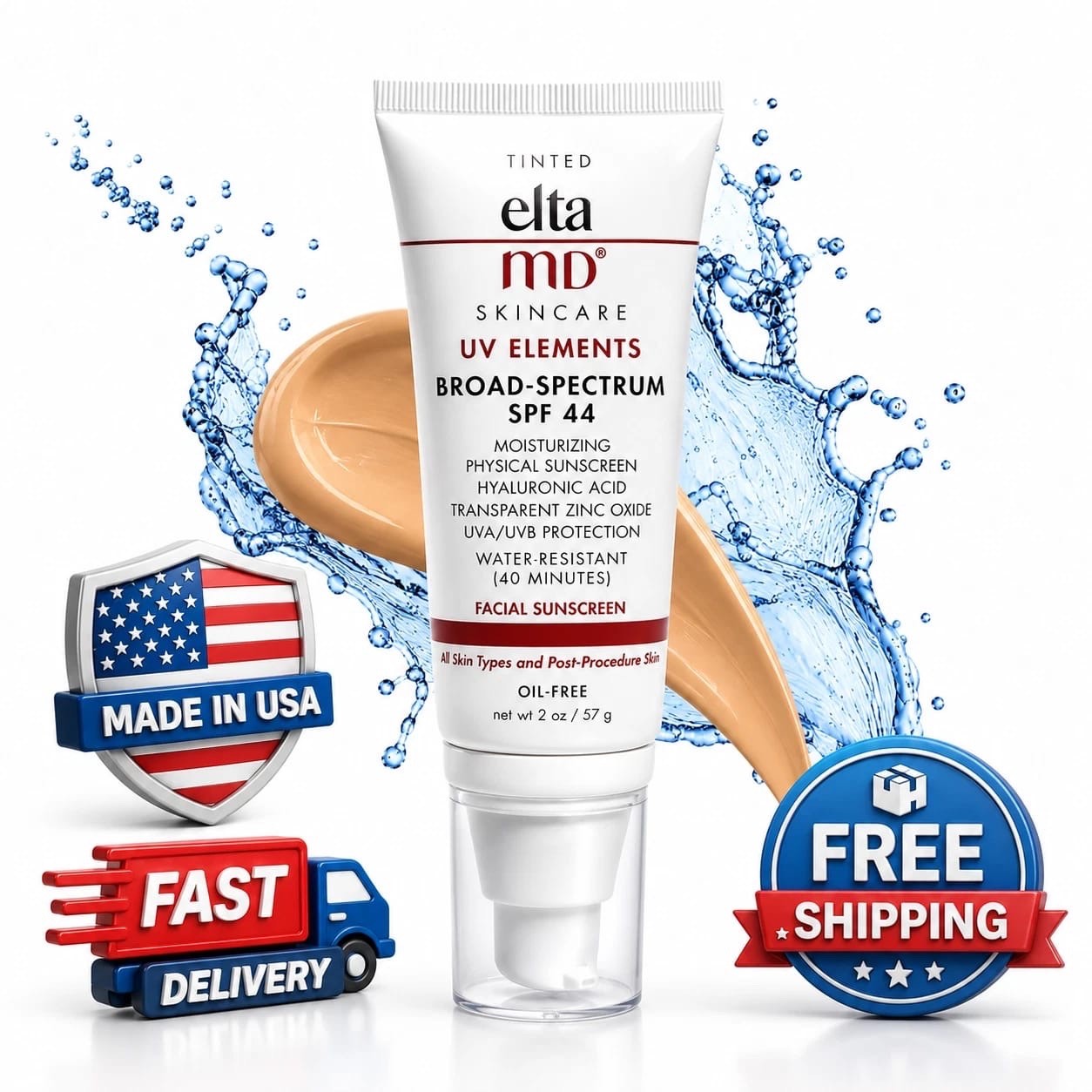 Elta MD UV Elements TINTED Facial Sunscreen SPF 44 2 oz New with Box NEW Elta MD UV Elements TINTED Facial Sunscreen SPF 44 2 oz New with Box NEW