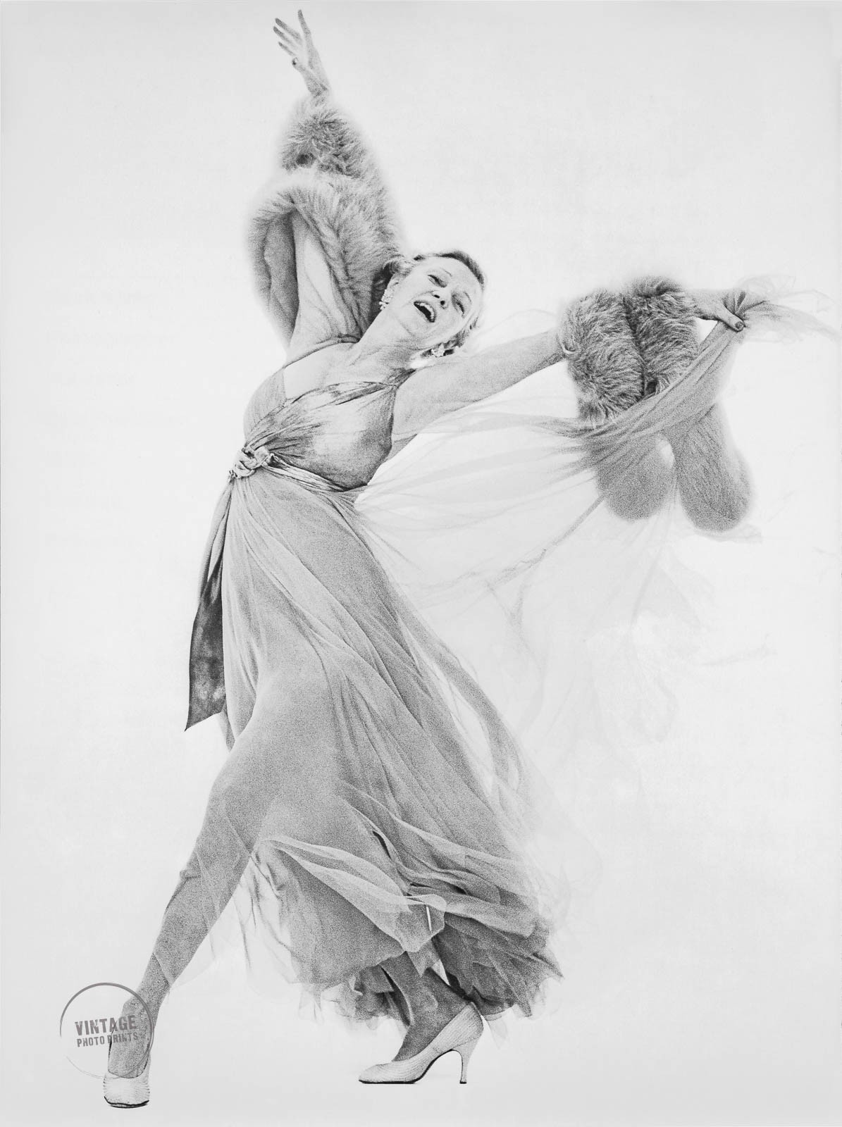 VTG Richard Avedon Print Irene Castle Dress Lucille Duotone 1958 Mat 16x20