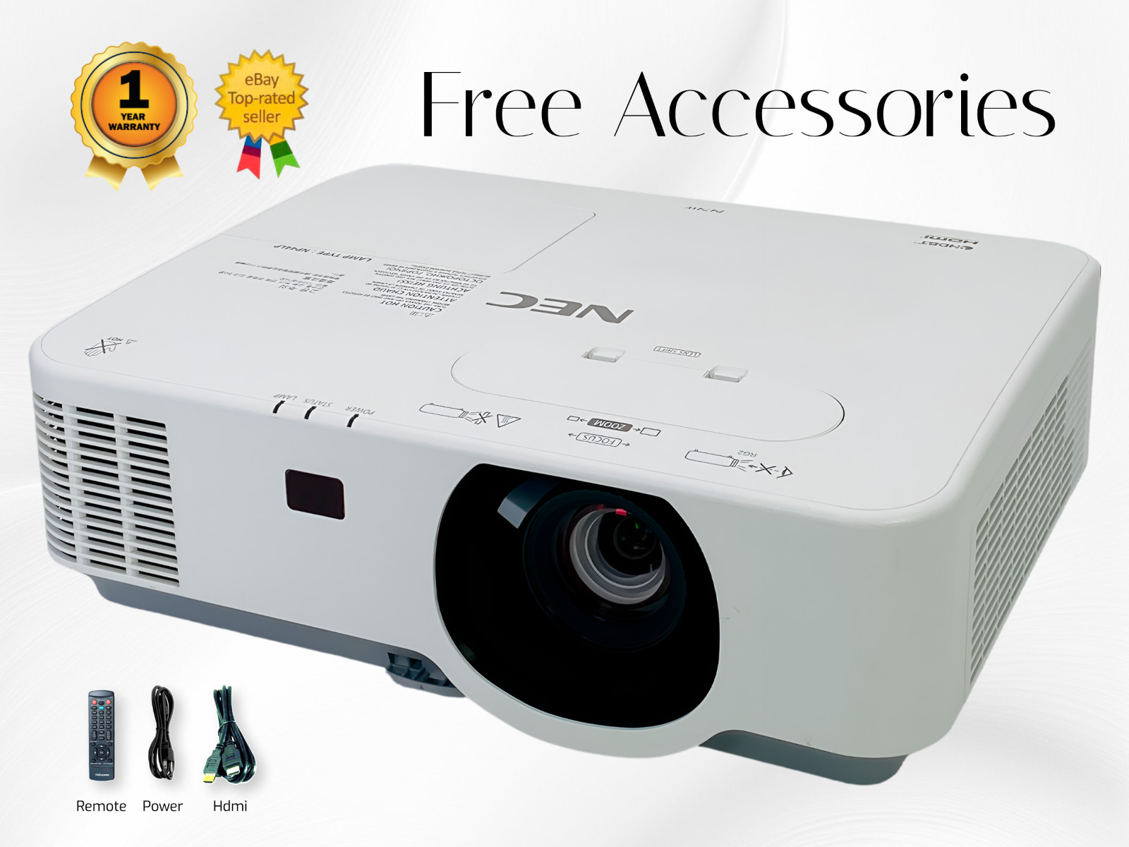 Refurbished NEC P474W 3LCD Projector 4700 ANSI HDBaseT | Up to 8000h Lamp Life ⭐
