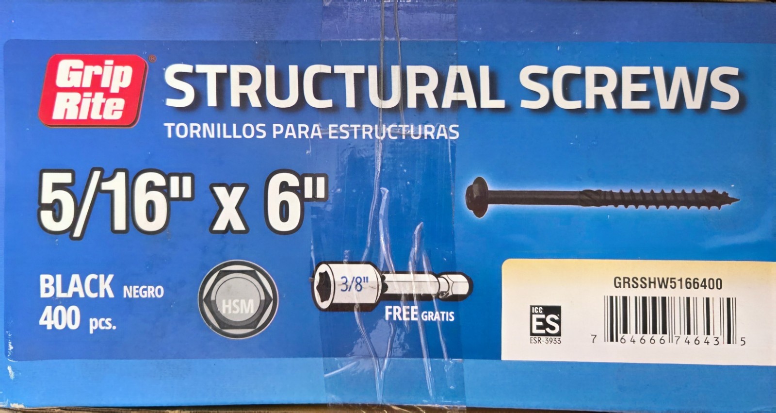 Grip-Rite Grip Rite Structural Screws Black - 5/16 Grip-Rite Grip Rite Structural Screws Black - 5/16