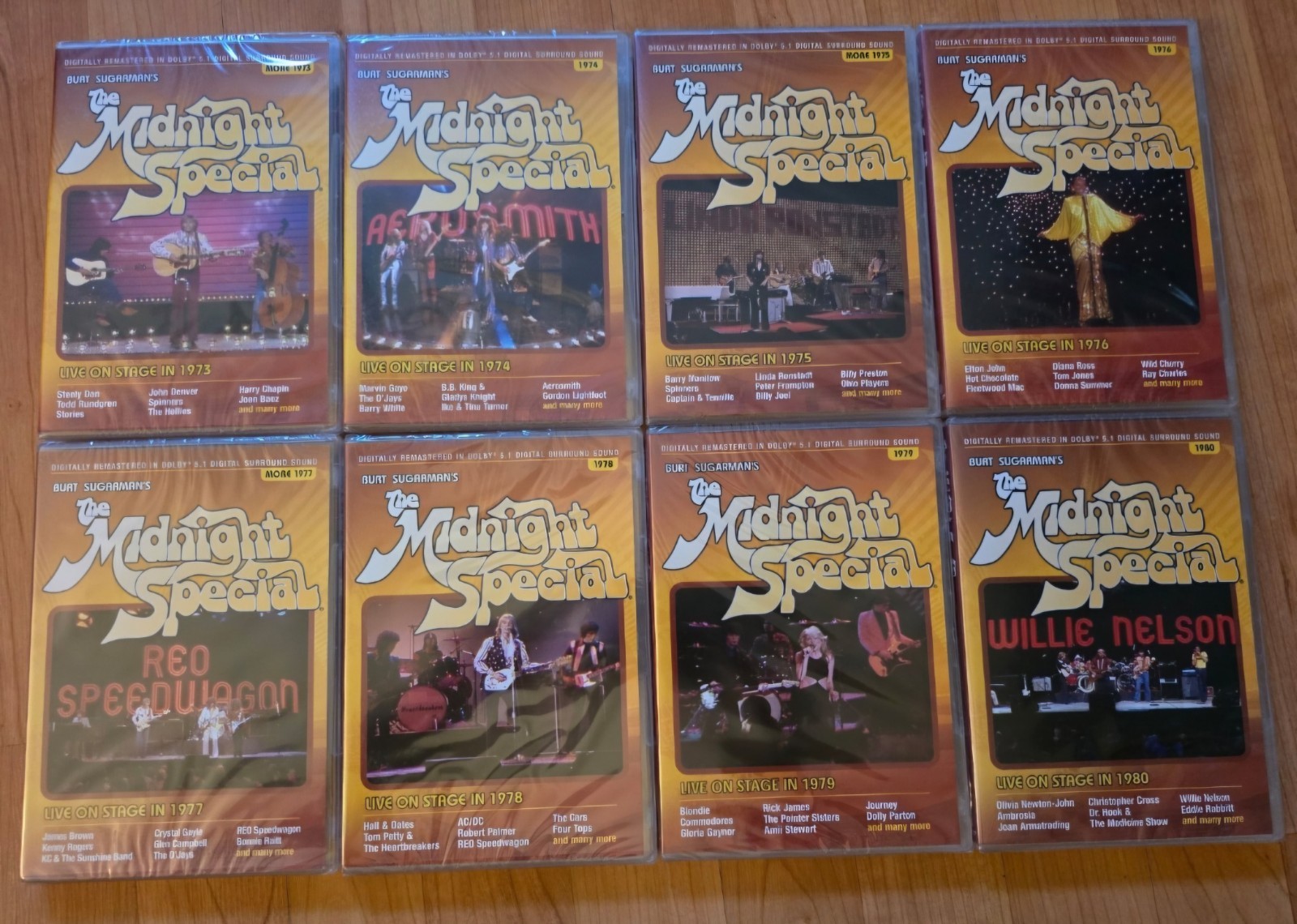 Lot Of 8 Burt Sugarmans The Midnight Special New DVDs 1973-1980 Sealed New