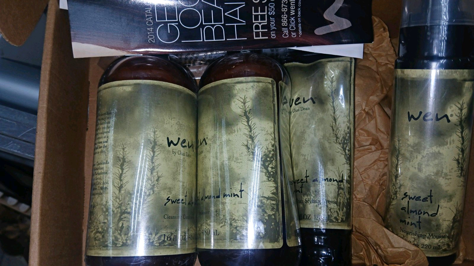 WEN Sweet Almond Mint Hair Care Set - Cleansing Conditioner & Nourishing Mousse