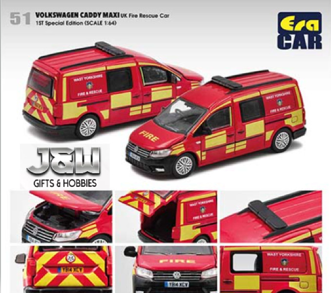 ERA Car Volkswagen Caddy Maxi UK Fire Rescue Limited Edition 1/64